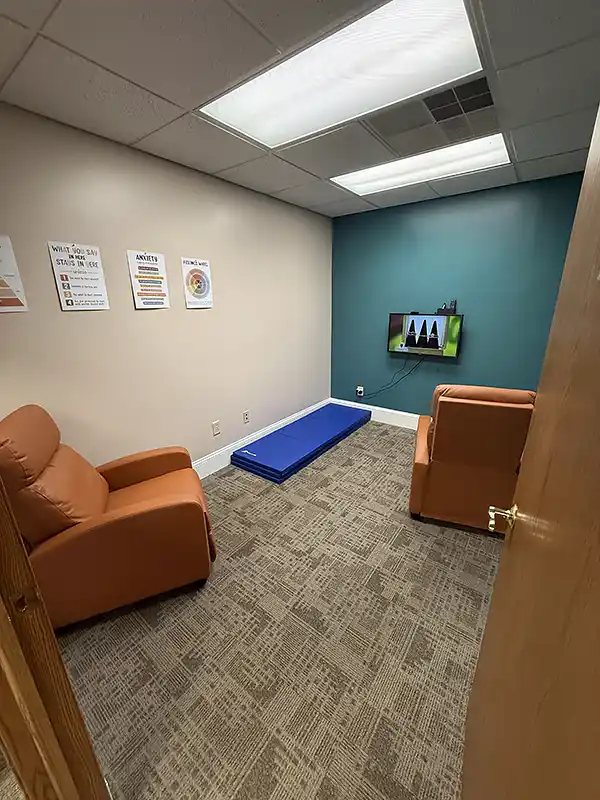 Quiet room with recliners for calm and regrouping